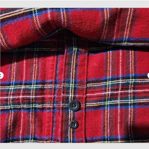 Vintage LL Bean Flannel Plaid Shirt Men's XL Reg. Long Sleeve Button Up Shirt - Picture 5 of 10